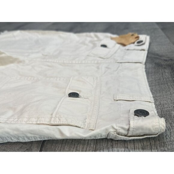 Cremieux Shorts Mens 34 Beige Bermuda Button Frayed Lightweight Adjustable NEW - Picture 7 of 9